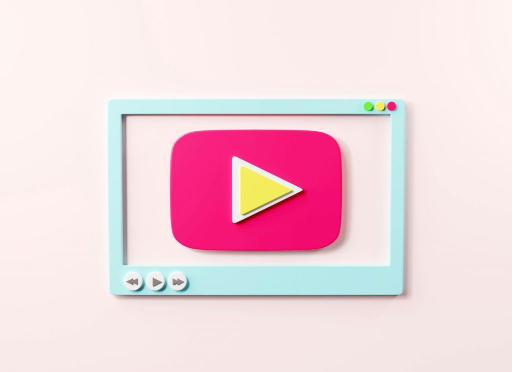 Video media player screen interface for social media template for web or mobile apps